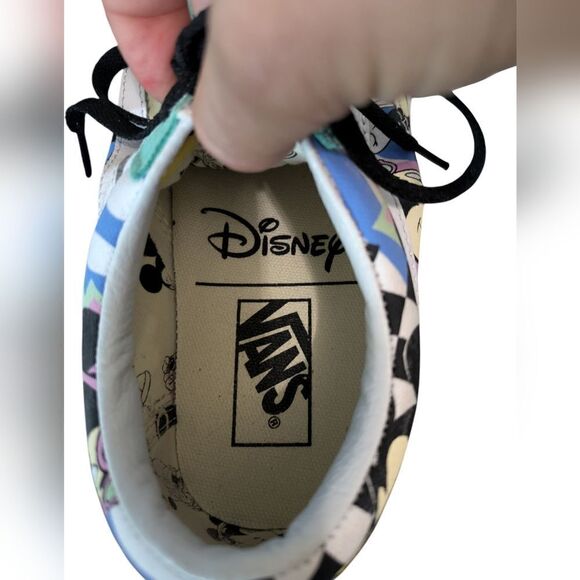 Vans x Disney Old Skool 80s Mickey Pink Teal Checkerboard size 7 - Picture 5 of 7